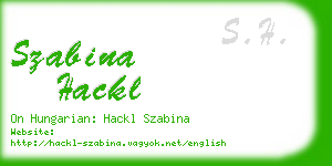 szabina hackl business card
